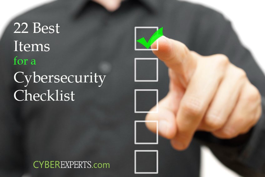 Best items for a cybersecurity checklist