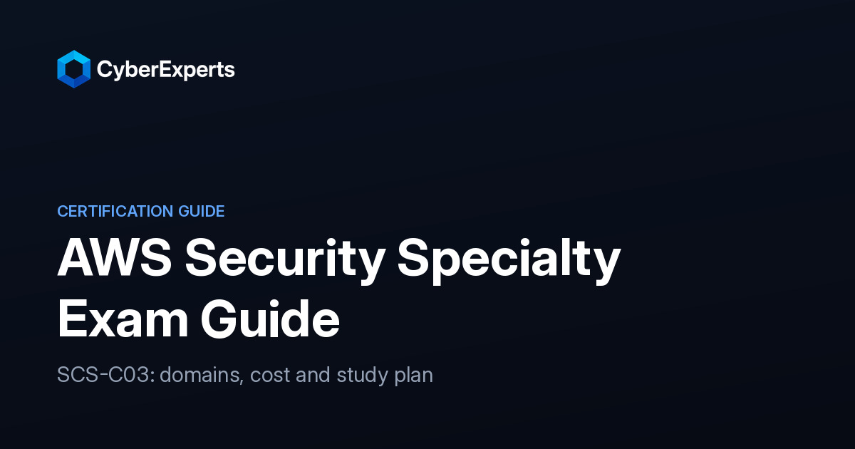 AWS Certified Security – Specialty in 2026: SCS-C03 Exam Guide