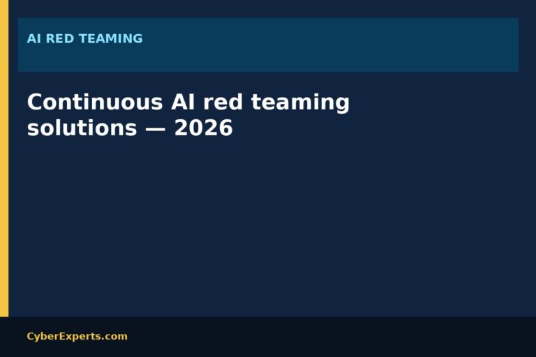 Best 6 Continuous AI Red Teaming Solutions in 2026