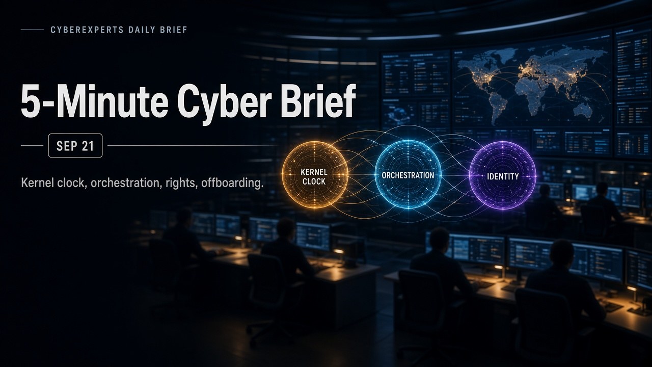 The 5-Minute Cyber Brief: September 21, 2026