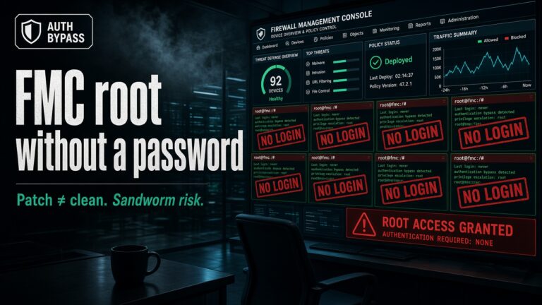 Cisco Secure FMC CVE-2026-20079: Auth Bypass to Root — Patch ≠ Clean