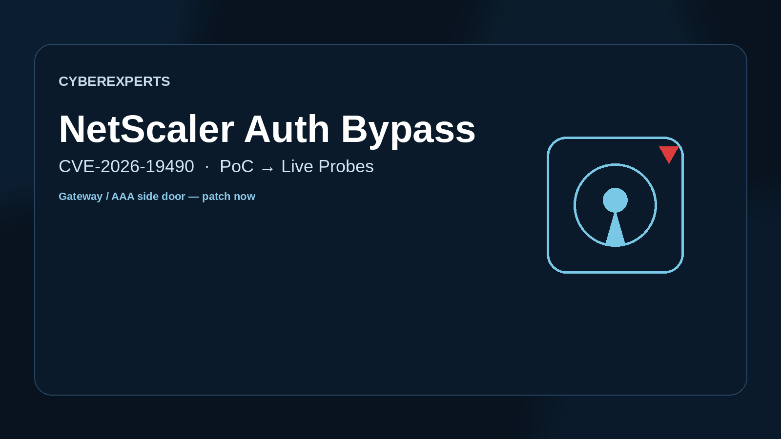 Citrix NetScaler CVE-2026-19490: The Auth Bypass That Went From PoC to Probes in a Day