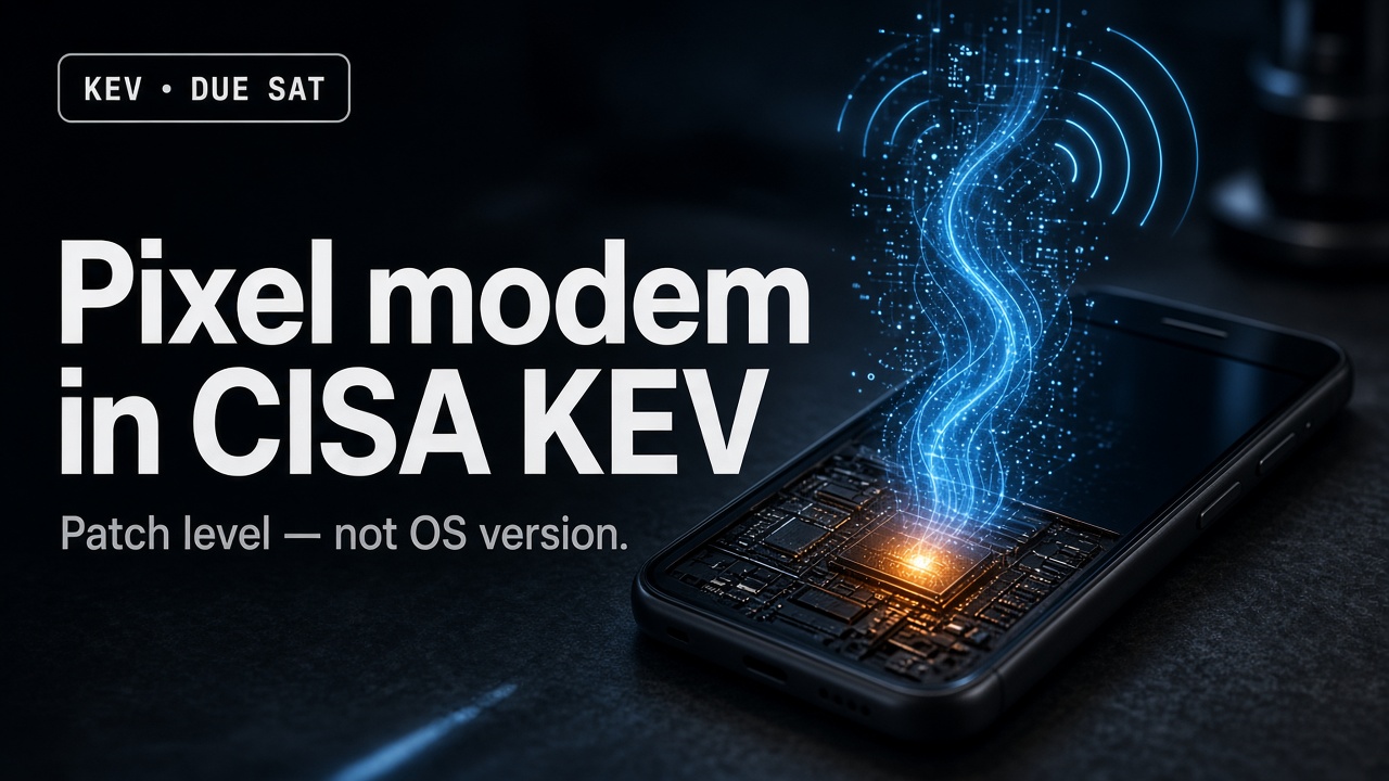 Google Pixel CVE-2026-58704: Modem Improper Auth — KEV Due September 19