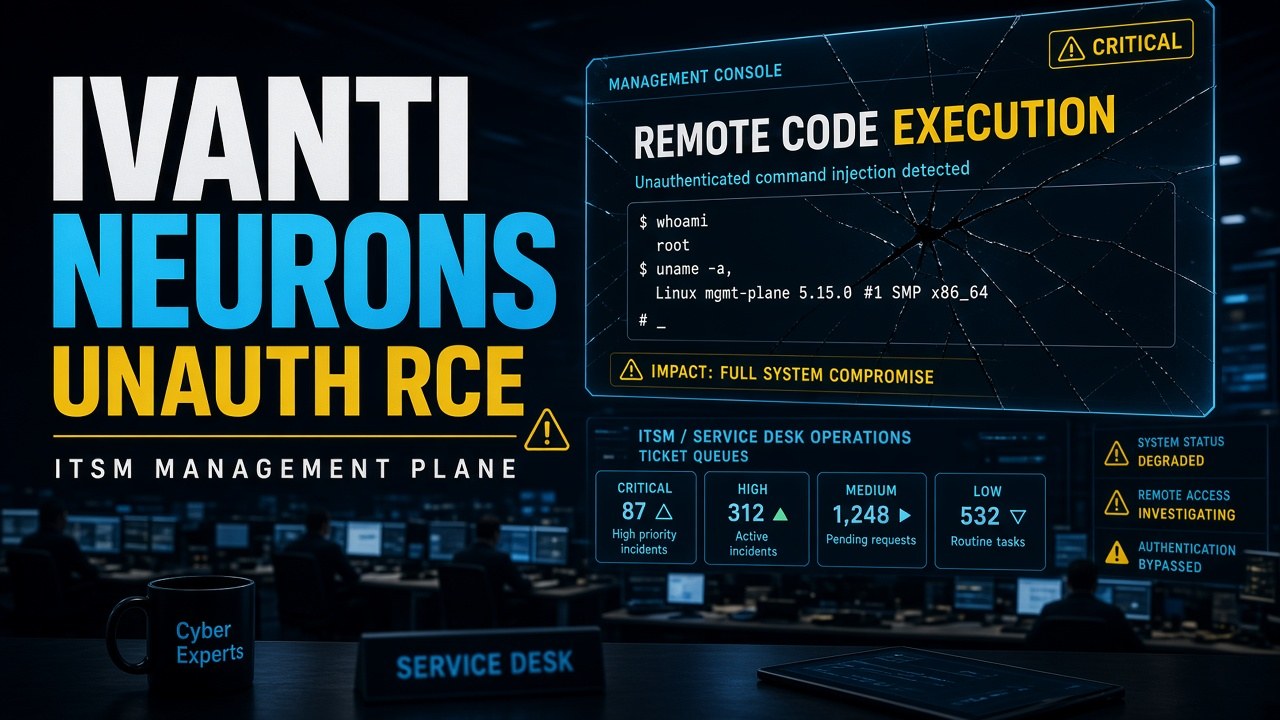 Ivanti Neurons for ITSM: Unauth Deserialization RCE Pair (CVE-2026-12744 / 12745)