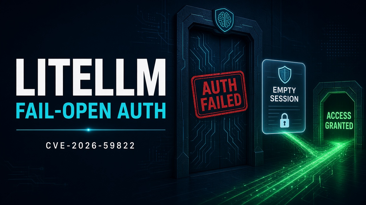 LiteLLM CVE-2026-59822: Failed Auth Fell Through to an Empty MCP Session