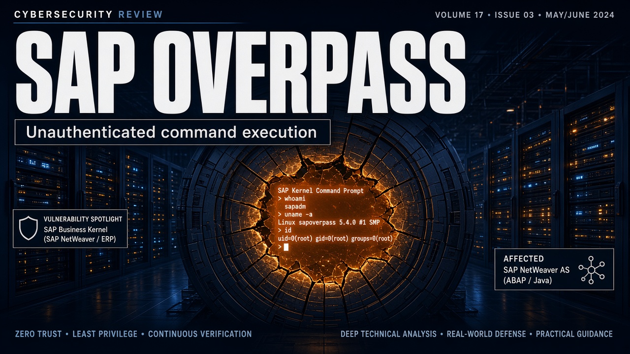SAP OVERPASS CVE-2026-44756: unauth OS command exec on NetWeaver/Web Dispatcher