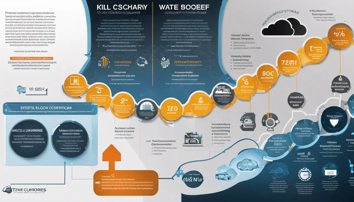 An image showcasing the evolution of the Kill Chain model in cybersecurity, highlighting the integration of machine learning, artificial intelligence, and cloud technology.