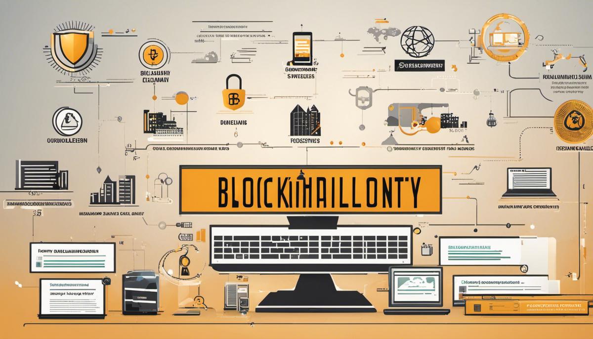 An image depicting the various principles of Blockchain and Cybersecurity