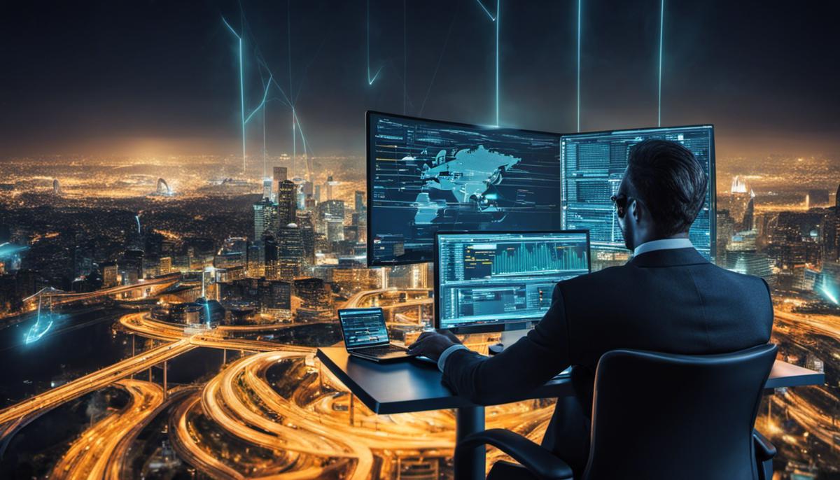 Image depicting a certified cybersecurity analyst analyzing network traffic.