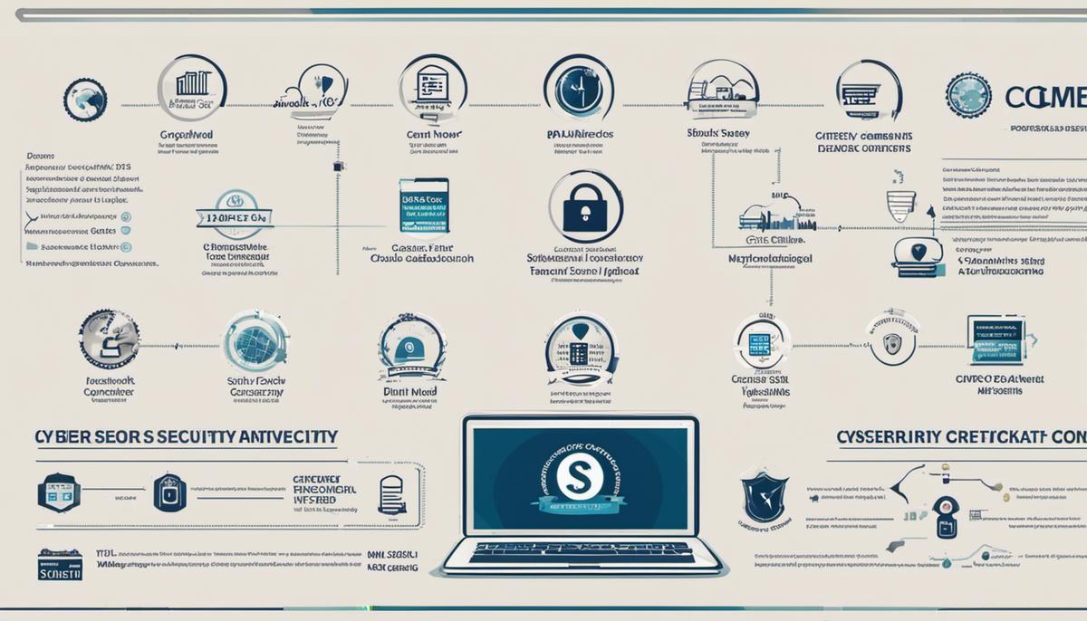 Illustration of various cyber security certifications