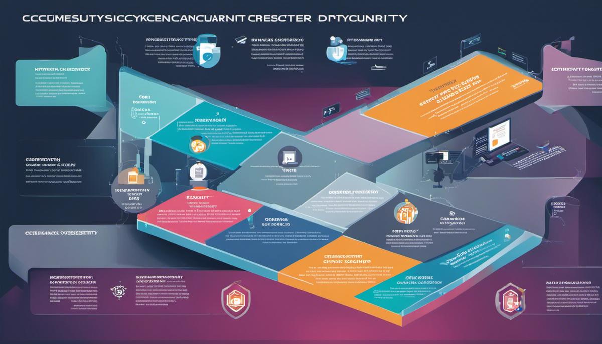 Illustration depicting the various career paths in cybersecurity