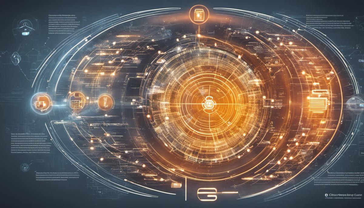 Image illustrating the interconnected layers of a robust cybersecurity structure.