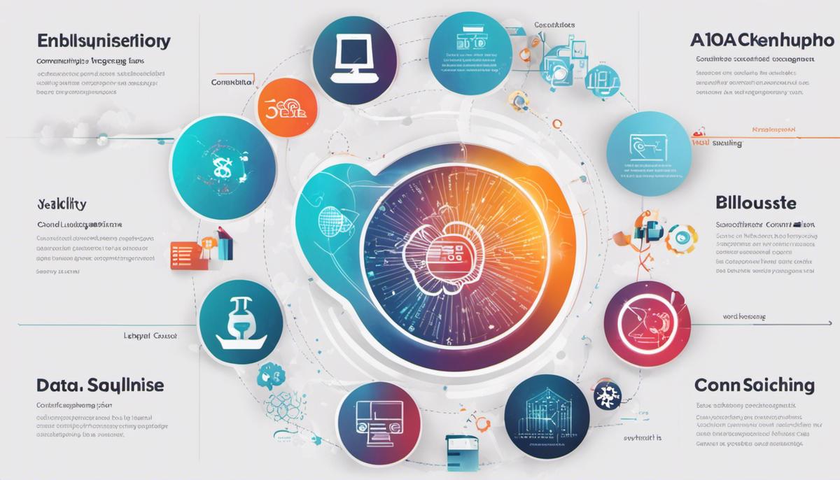 Image illustrating various skills required for a data scientist, including programming languages, data visualization, NLP, cloud computing, and distributed computing frameworks.