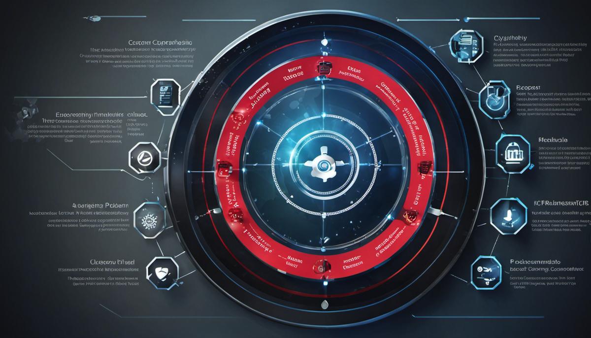 A conceptual image representing the implementation of the Kill Chain model in a cybersecurity context.