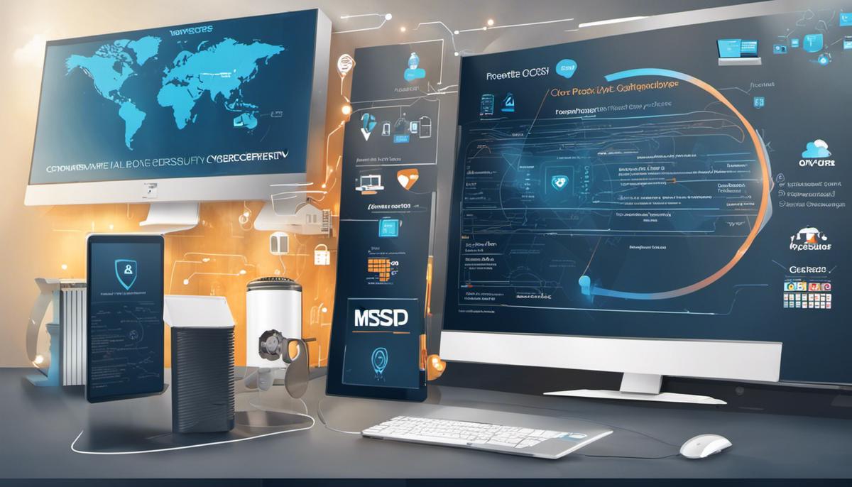An image showcasing the various technologies utilized by MSSPs in the evolving realm of cybersecurity