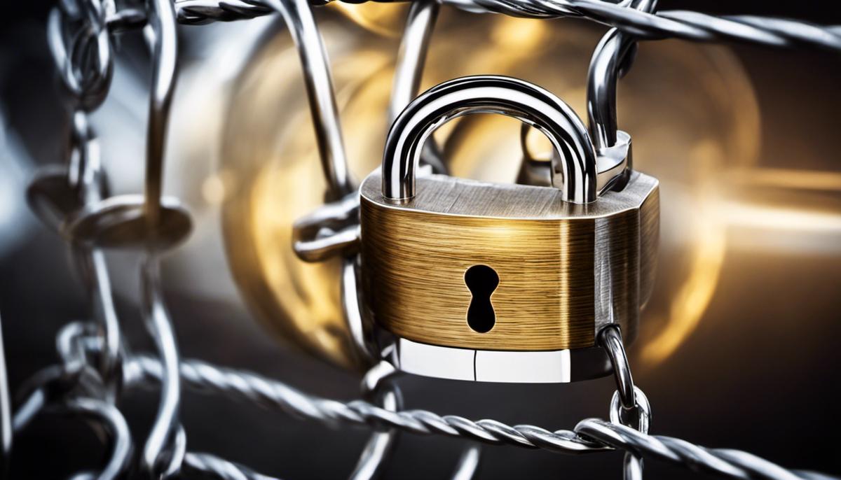 Image of a locked padlock representing network security and firewalls