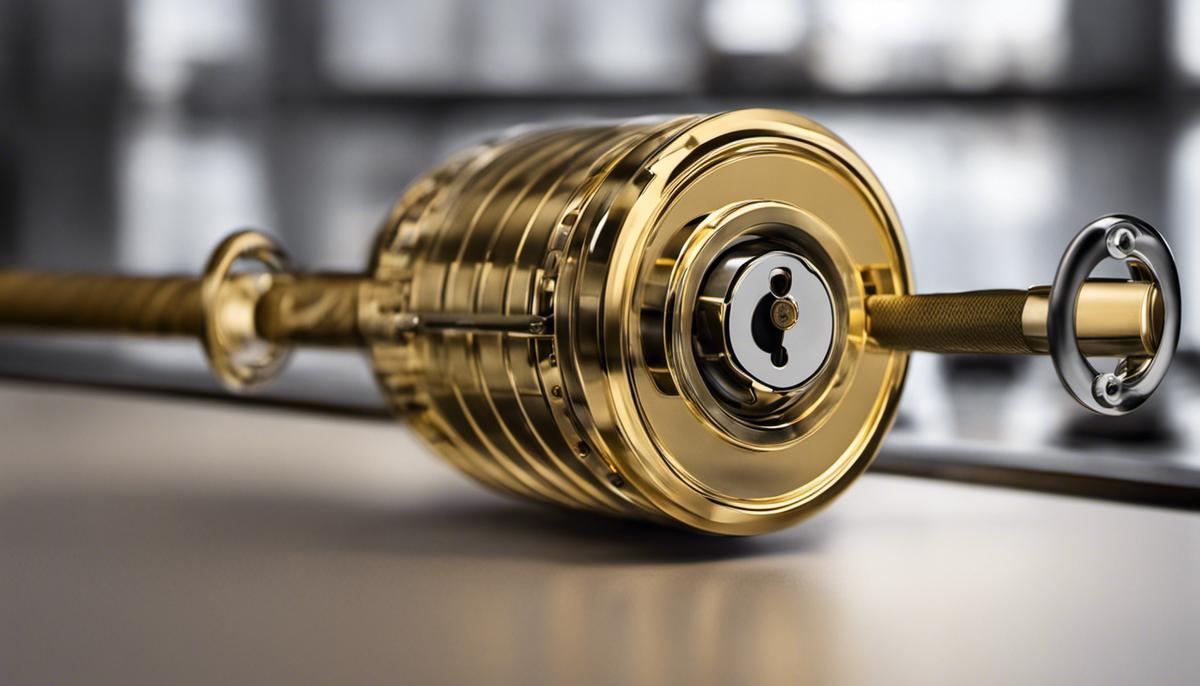 A lock representing password security