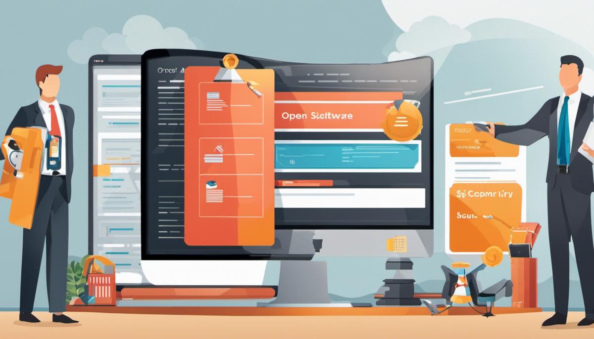 Comparison between proprietary and open-source software: cost, security, user requirements, flexibility, and support.